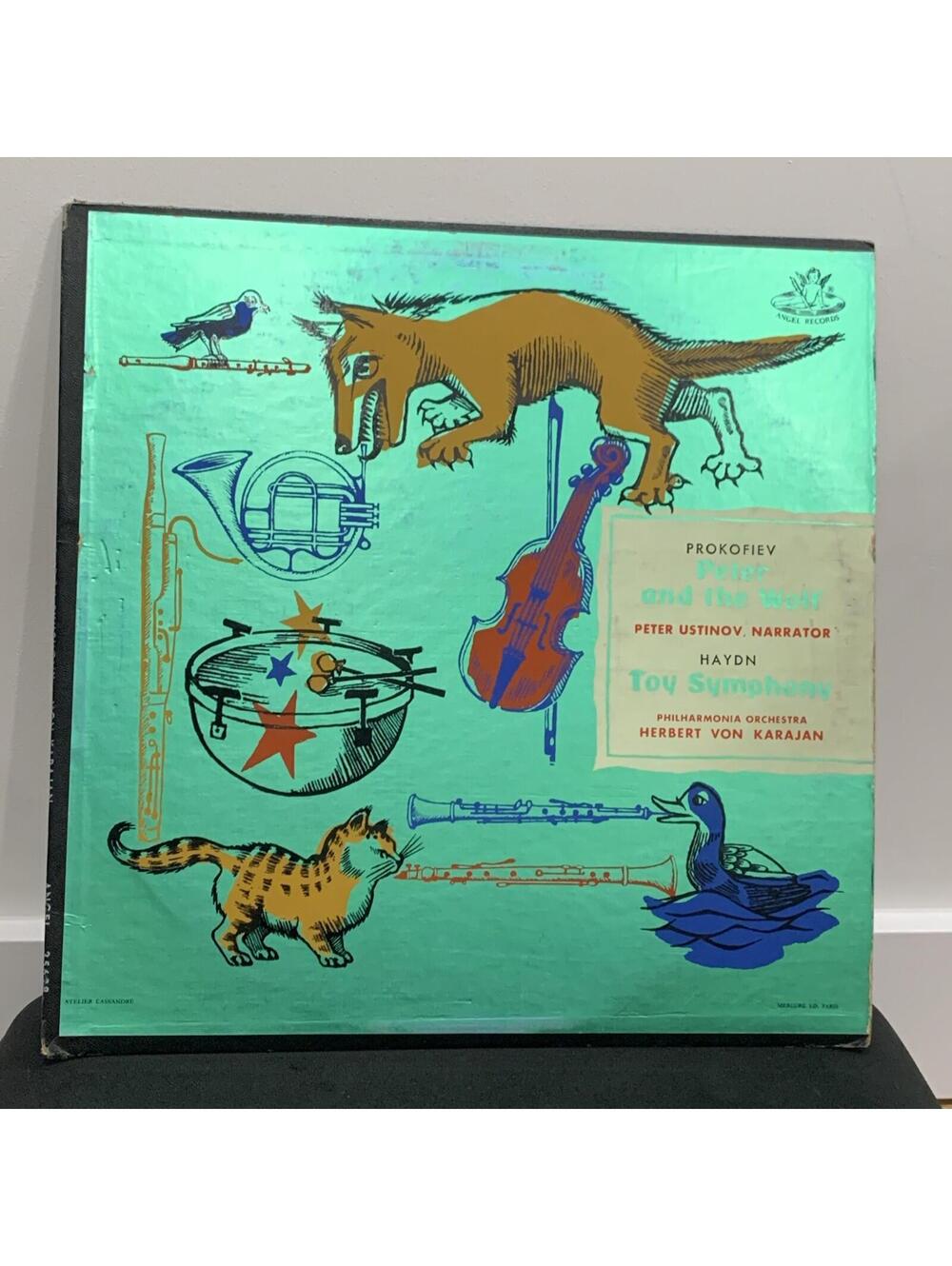 "Peter and the Wolf" LP + Booklet Peter Ustinov Narrator 1960 VG+/VG+